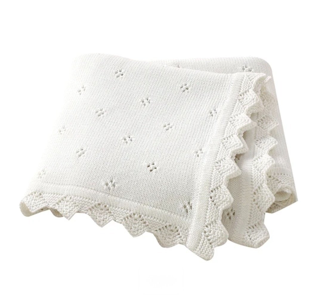 Fine Knit Pointelle Blanket