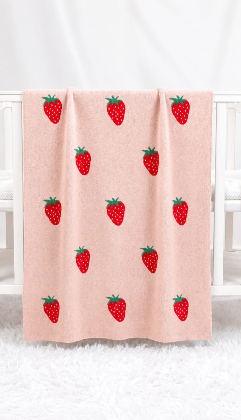 Strawberry Fields Knit Blanket
